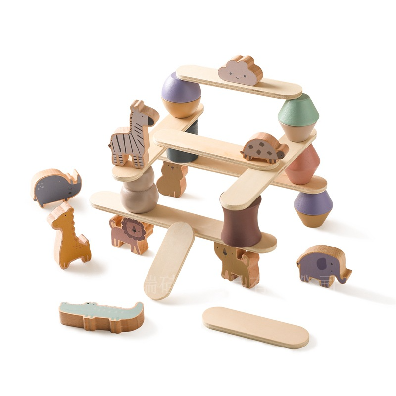 Montessori Wooden Animal Stacking Toy