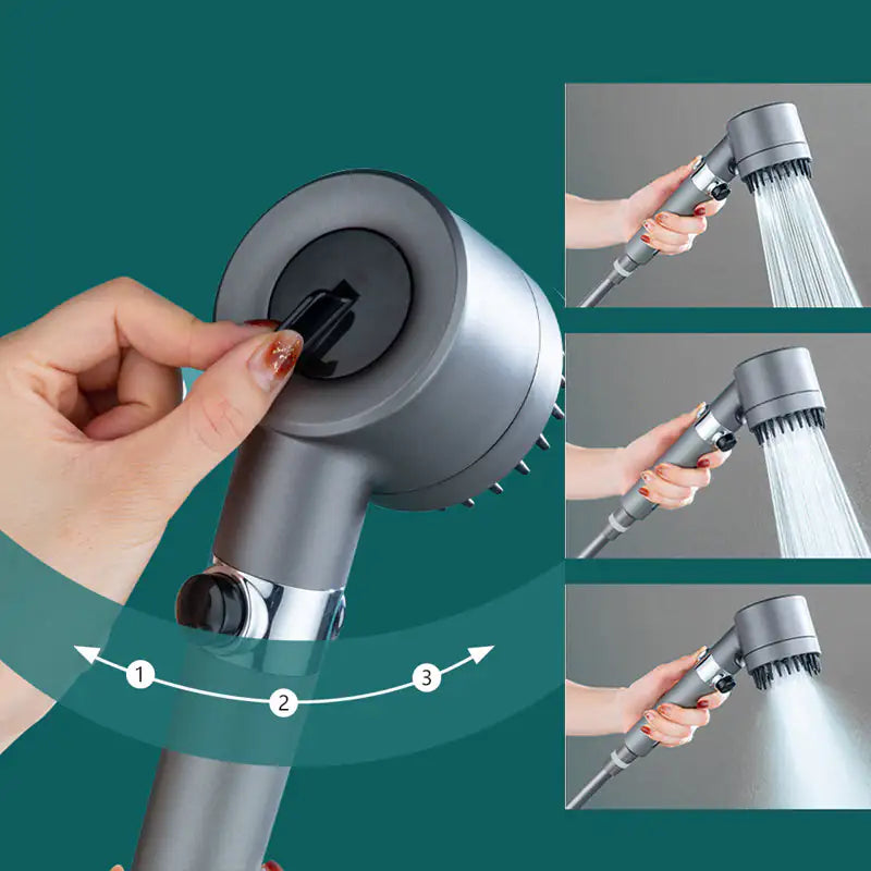 3-mode high-pressure handheld shower head — view 9