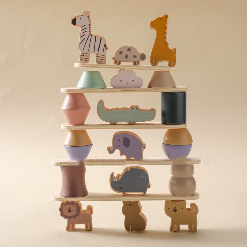 Montessori Wooden Animal Stacking Toy
