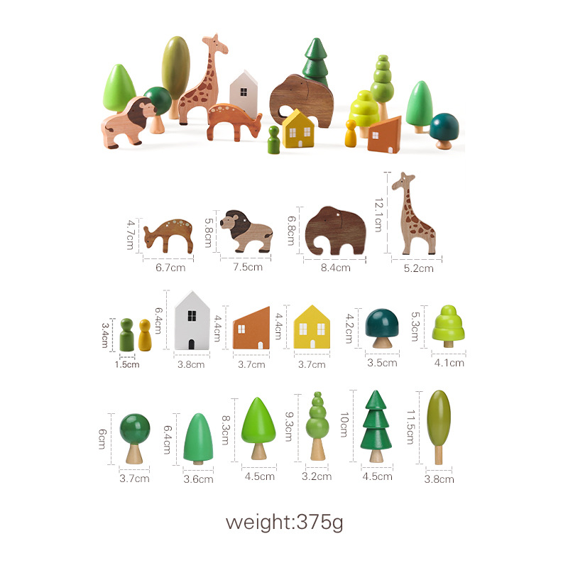 Montessori Wooden Animal Stacking Toy