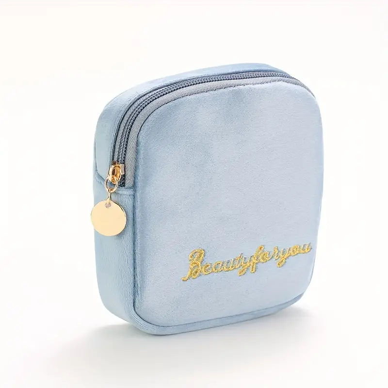 Embroidered Travel Makeup Pouch