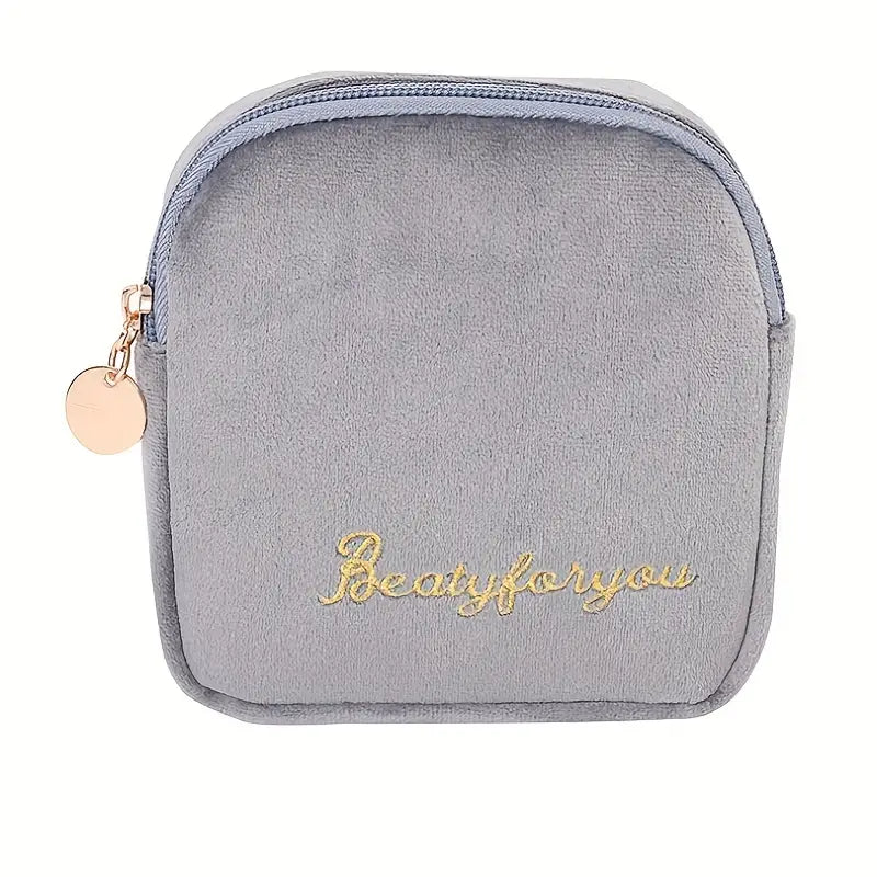 Embroidered Travel Makeup Pouch