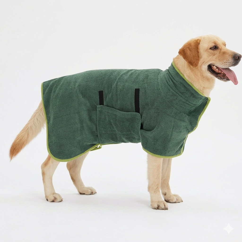 Quick-Dry Microfiber Pet Bathrobe
