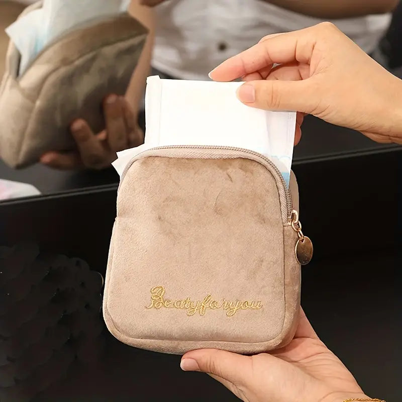Embroidered Travel Makeup Pouch