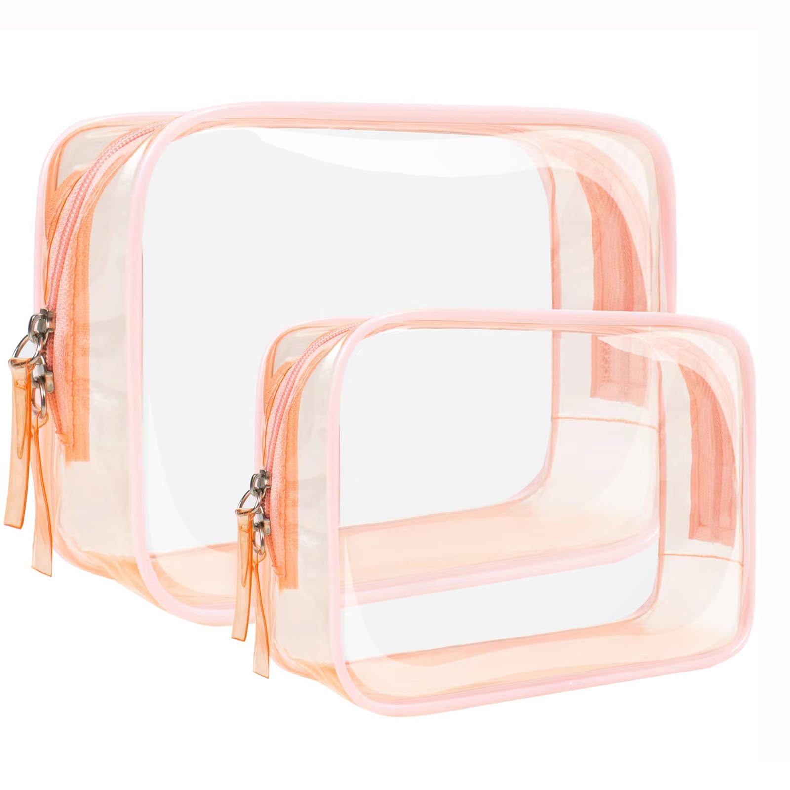 2-Pack Clear Travel Toiletry Bags