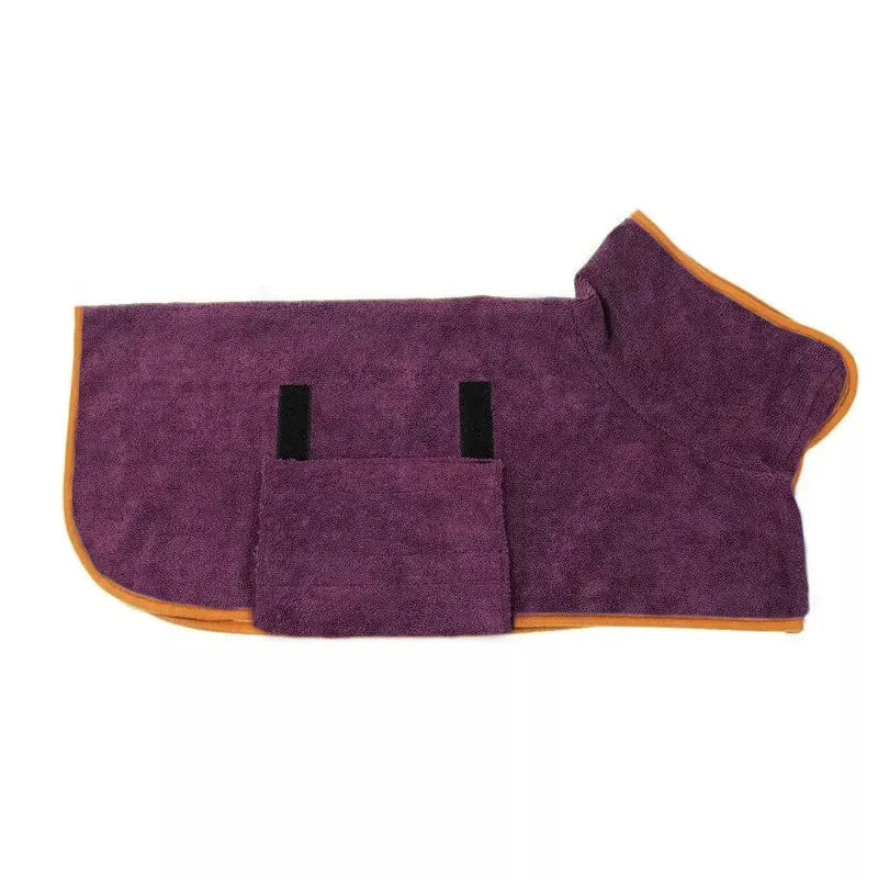 Quick-Dry Microfiber Pet Bathrobe