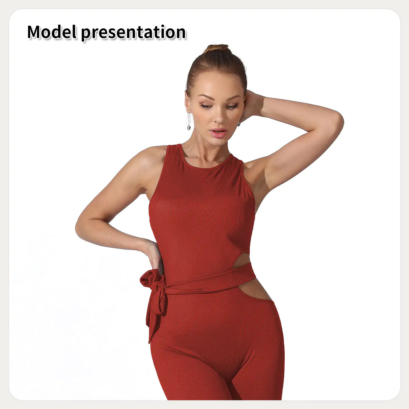 Women's sleeveless jumpsuit product view 6