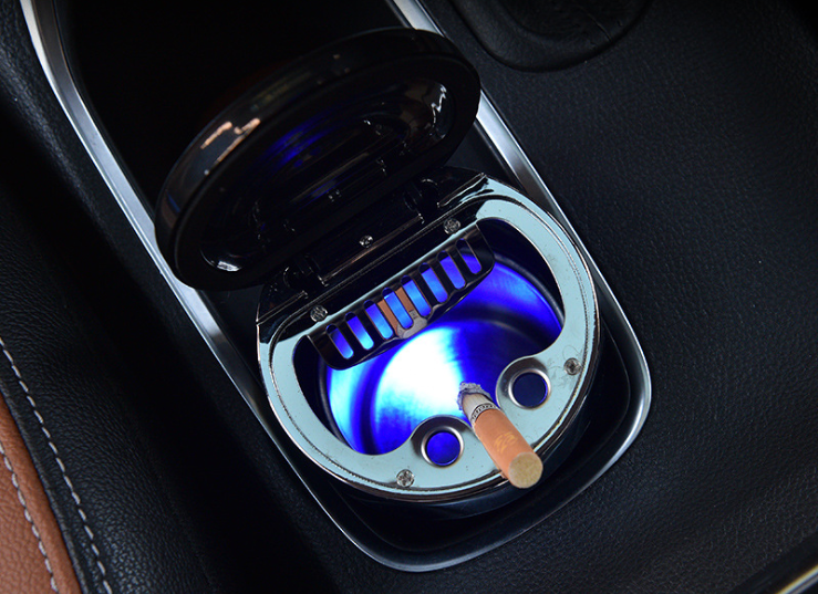 Auto Ashtray with Compass & LED Light