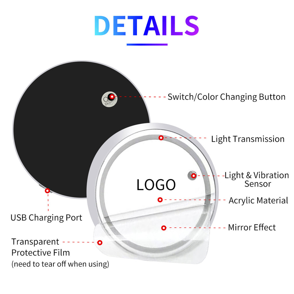 USB Rechargeable LED Car Coaster