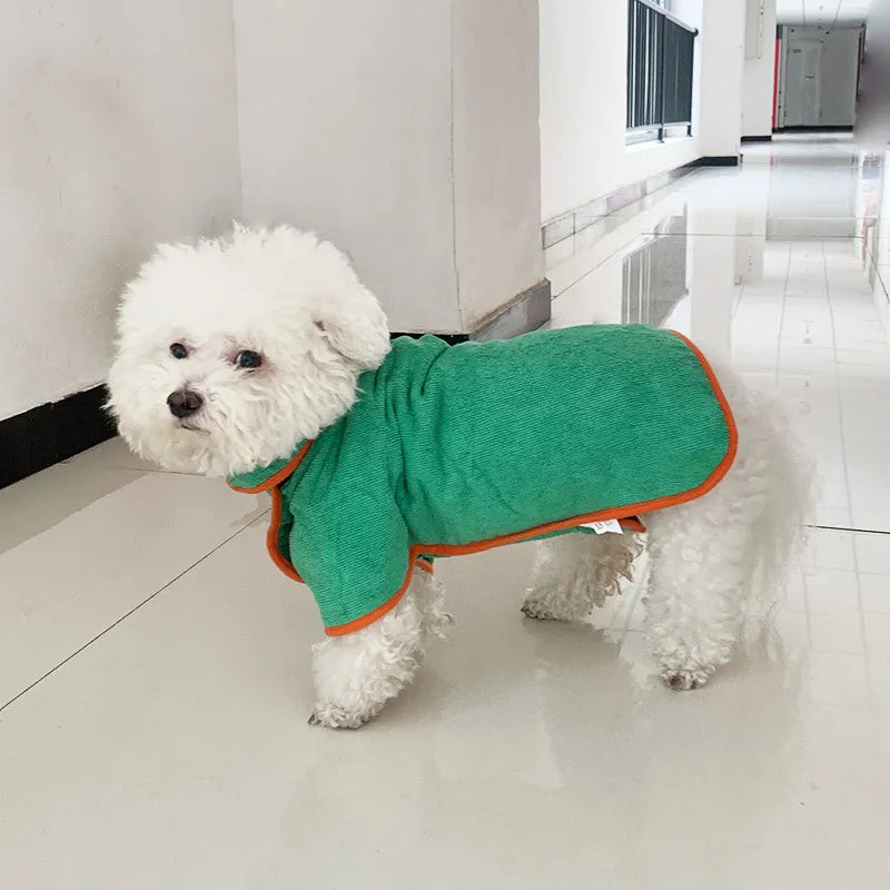 Quick-Dry Microfiber Pet Bathrobe