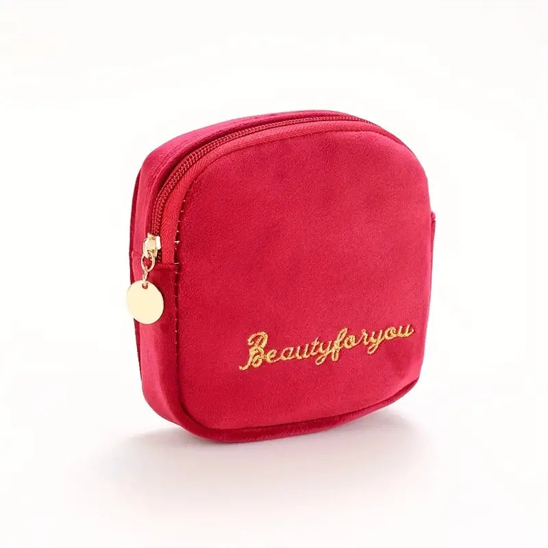 Embroidered Travel Makeup Pouch