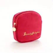 Embroidered Travel Makeup Pouch