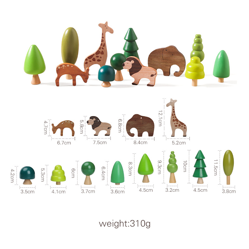 Montessori Wooden Animal Stacking Toy