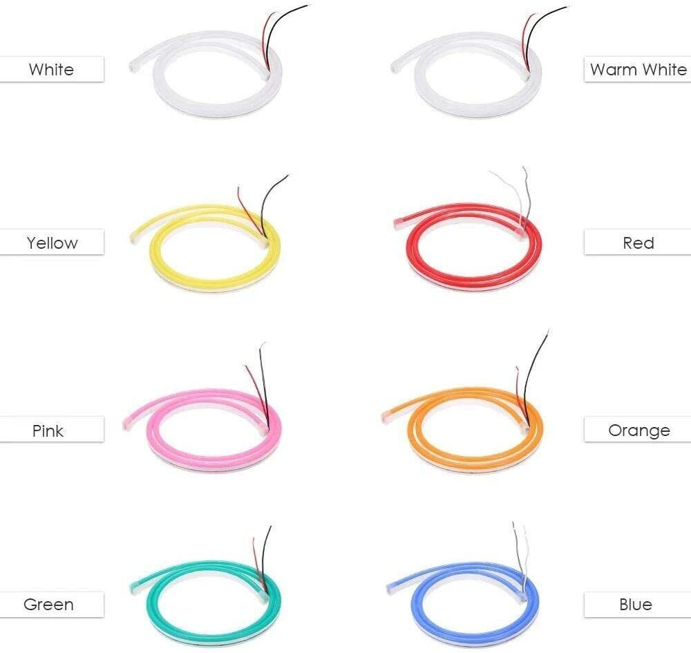 12V Flexible Neon LED Strips - Waterproof USA