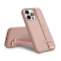 CUSTYPE iPhone 13 Pro Leather Case with Strap - Pink