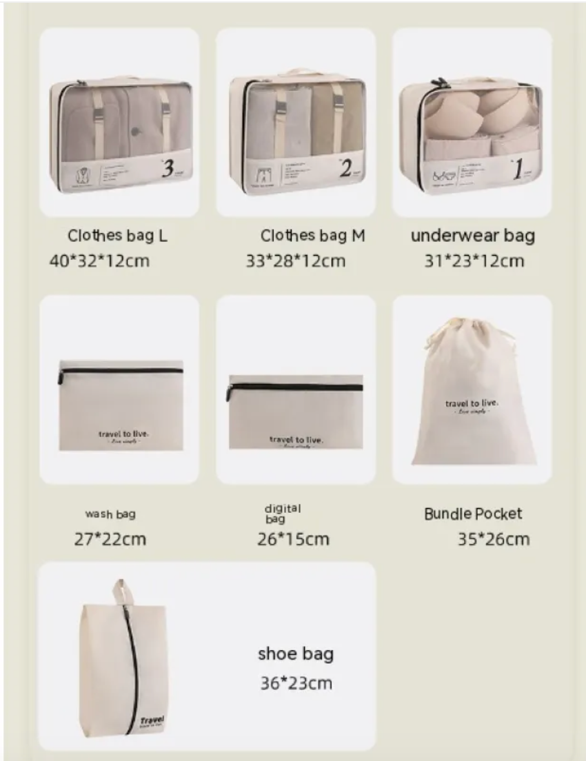 7-Piece Travel Organizer Set