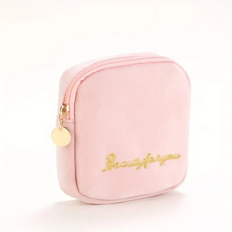 Embroidered Travel Makeup Pouch