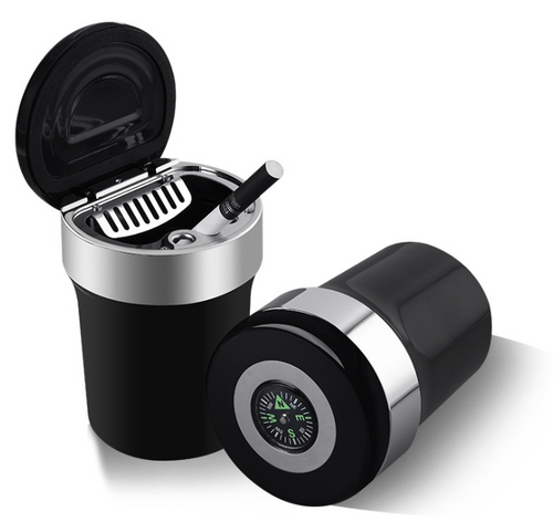Auto Ashtray with Compass & LED Light