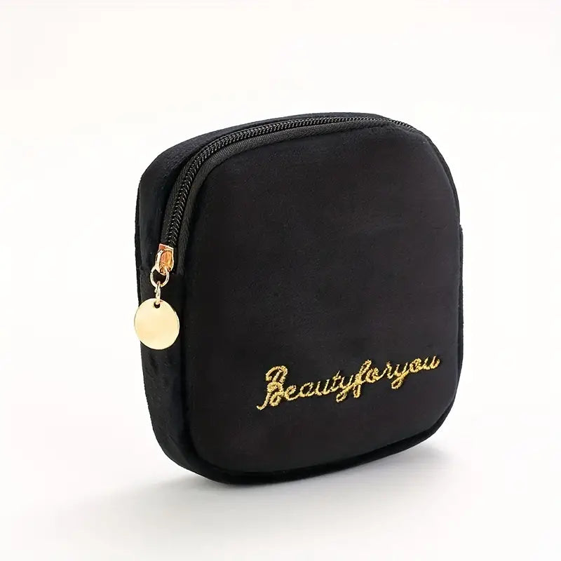 Embroidered Travel Makeup Pouch
