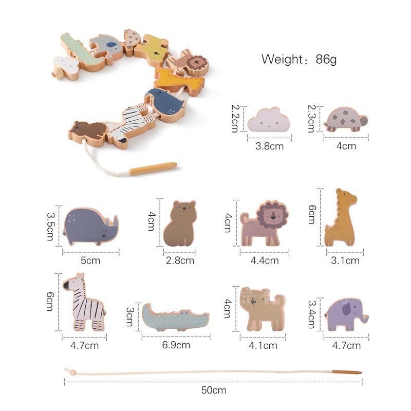 Montessori Wooden Animal Stacking Toy