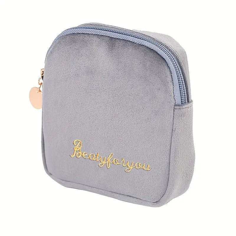 Embroidered Travel Makeup Pouch