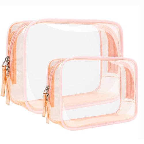 2-Pack Clear Travel Toiletry Bags