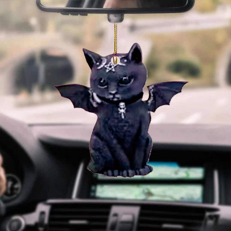 Whimsical Cat Car Pendant