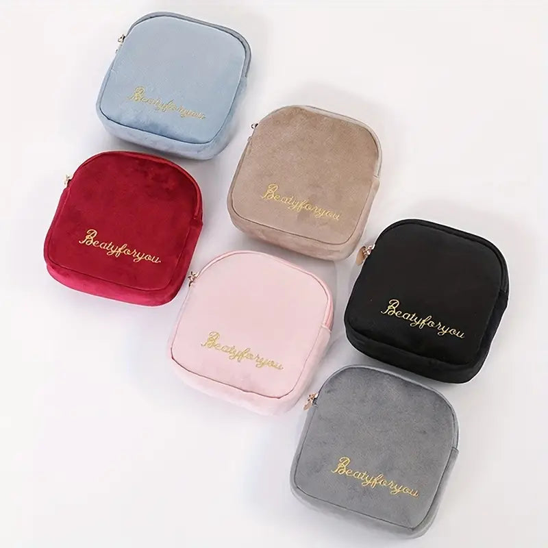 Embroidered Travel Makeup Pouch