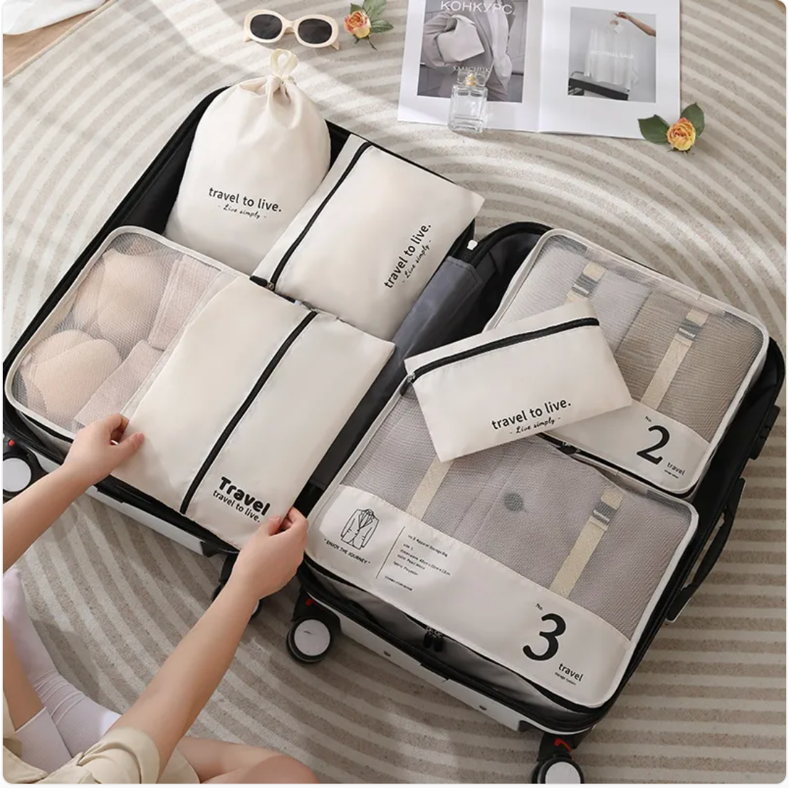 7-Piece Travel Organizer Set