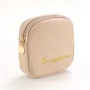 Embroidered Travel Makeup Pouch