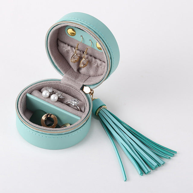 Mini Travel Jewelry Box with Tassel
