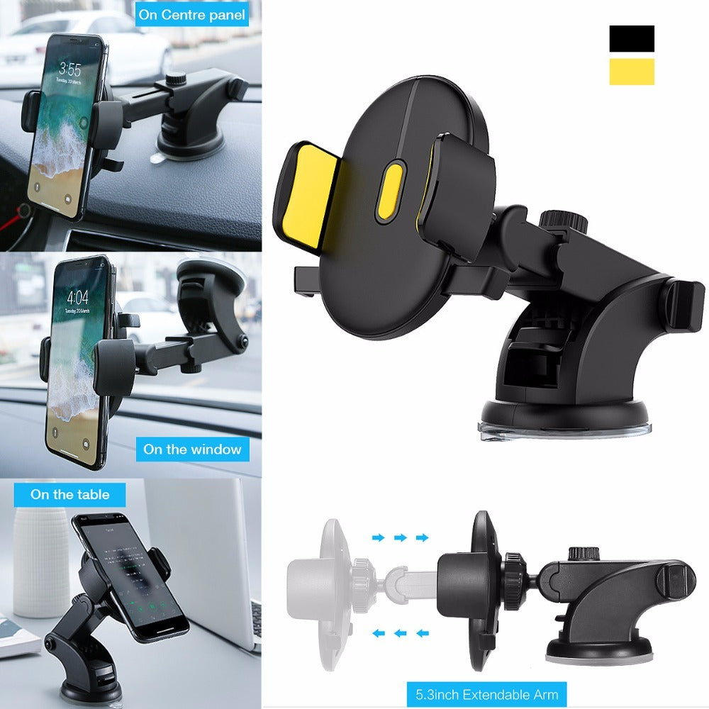 Telescopic 360° Dashboard & Windshield Phone Mount