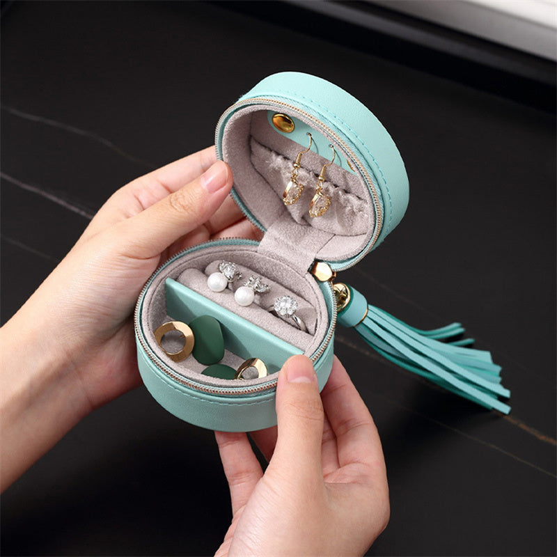Mini Travel Jewelry Box with Tassel