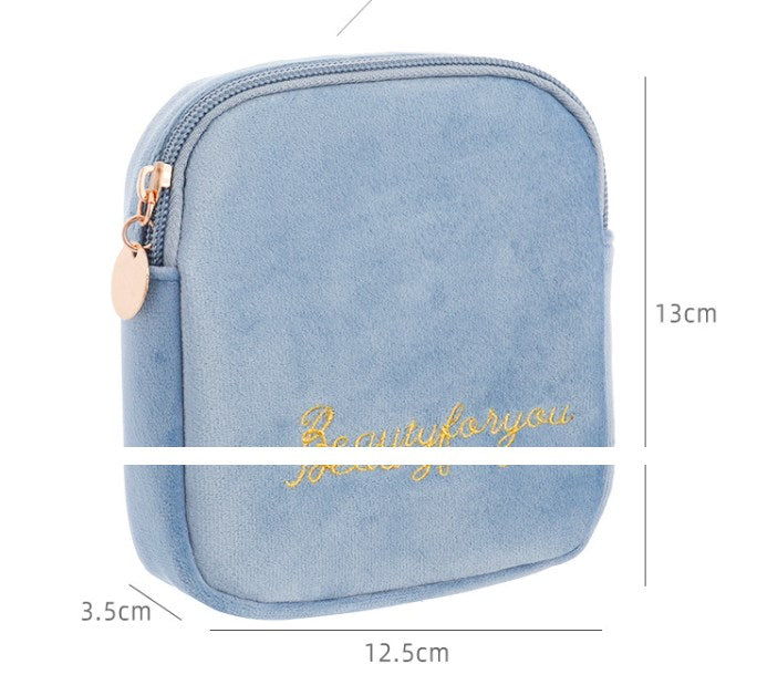 Embroidered Travel Makeup Pouch