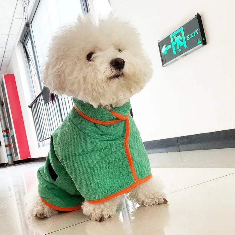 Quick-Dry Microfiber Pet Bathrobe
