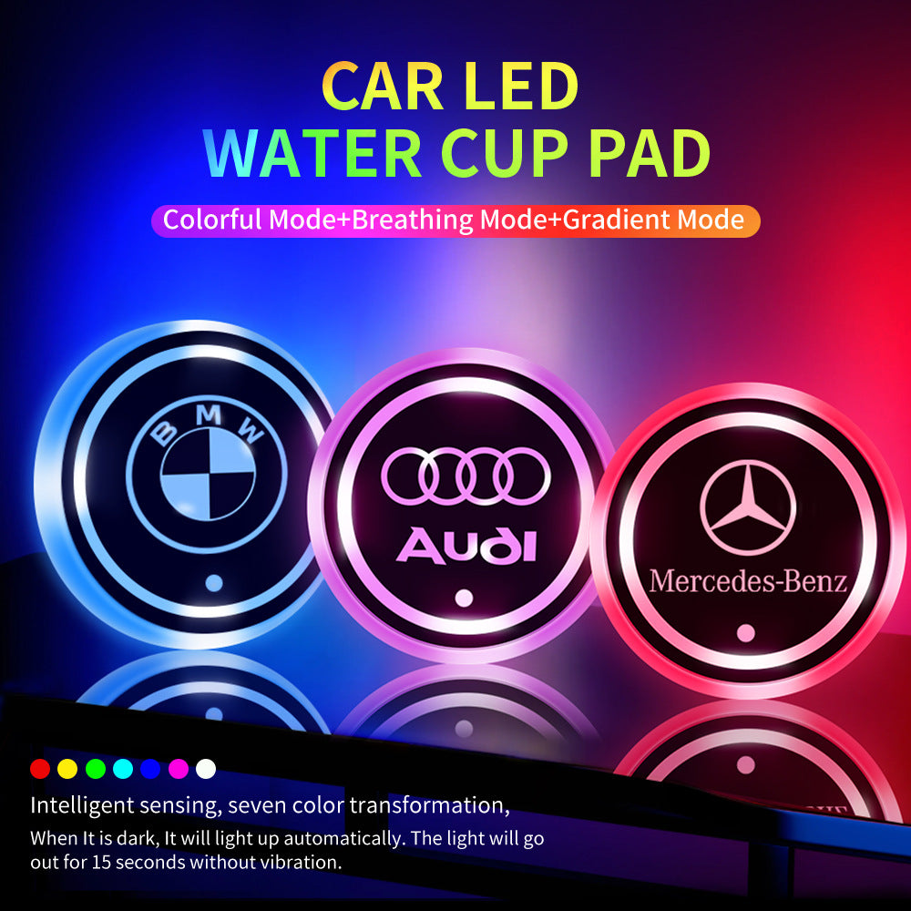 USB Rechargeable LED Car Coaster